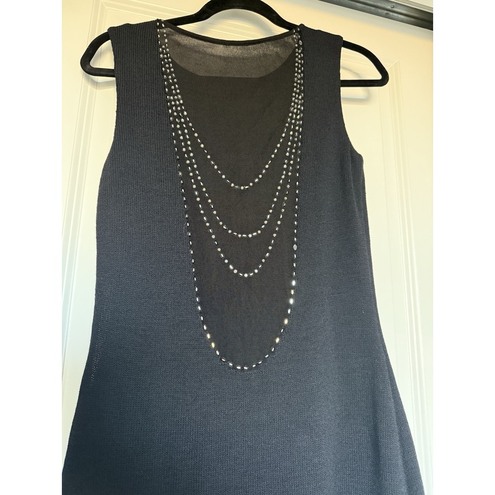 st john evening dress size‎ 4 Black Maxi Rhinestones Sleeveless Gown Black Tie - Picture 2 of 7